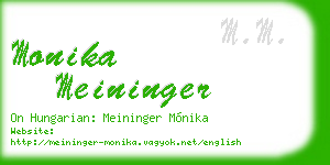monika meininger business card